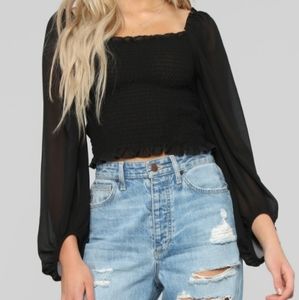 Fashion Nova Black top Large